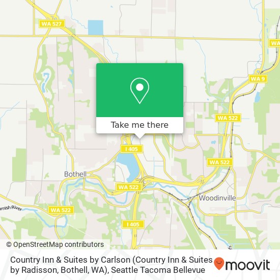 Mapa de Country Inn & Suites by Carlson (Country Inn & Suites by Radisson, Bothell, WA)