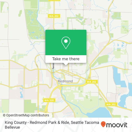 King County - Redmond Park & Ride map