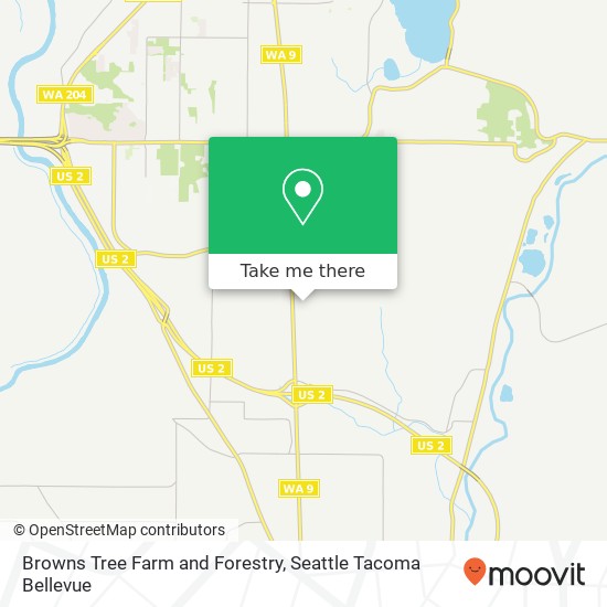 Browns Tree Farm and Forestry map