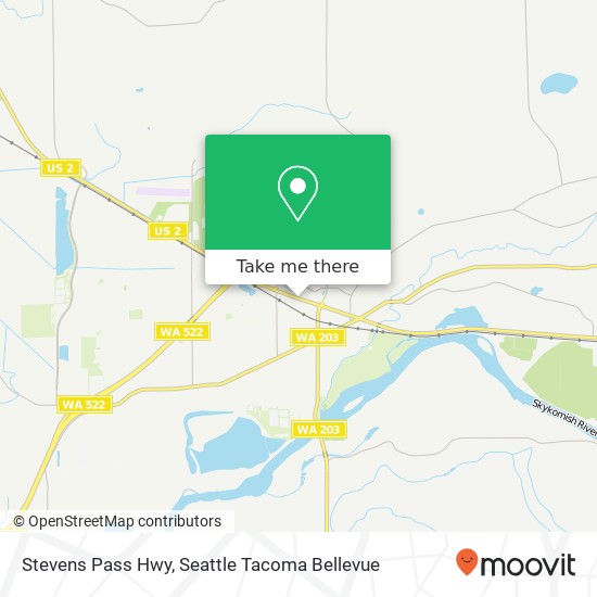 Stevens Pass Hwy map