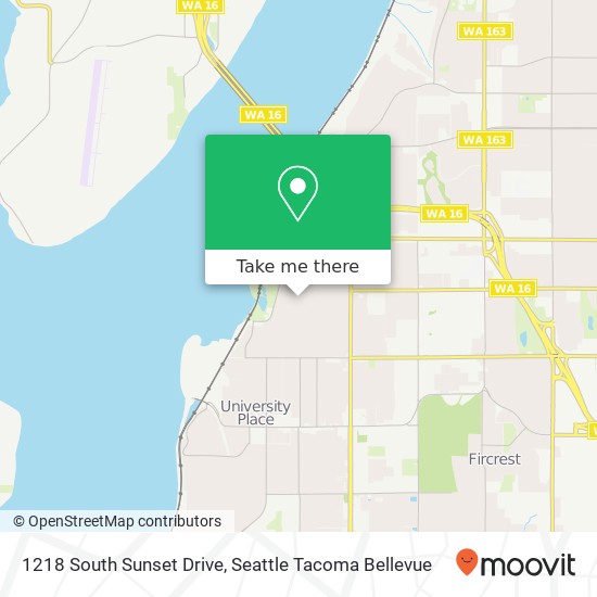 Mapa de 1218 South Sunset Drive