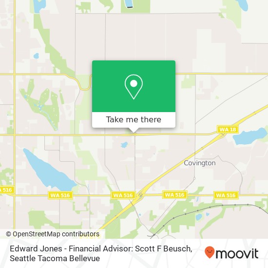 Mapa de Edward Jones - Financial Advisor: Scott F Beusch