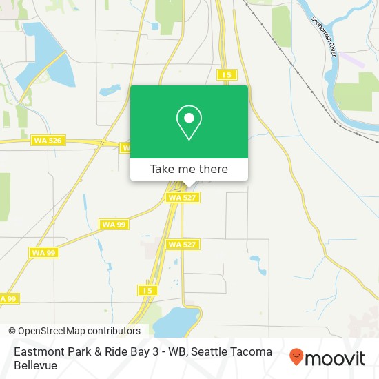 Eastmont Park & Ride Bay 3 - WB map