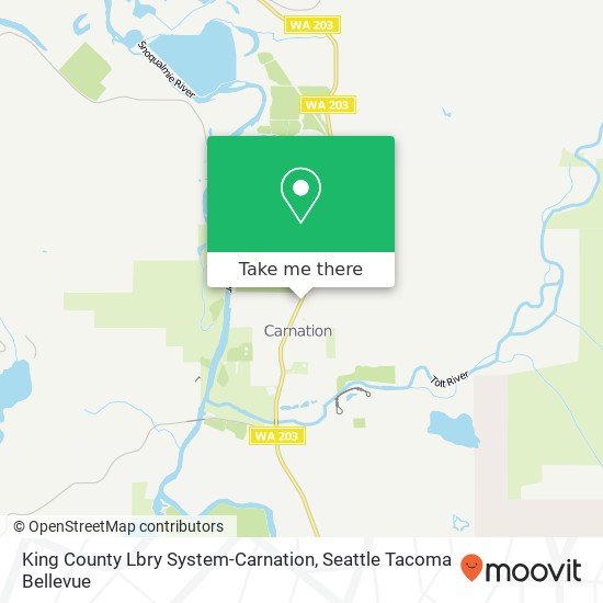 Mapa de King County Lbry System-Carnation