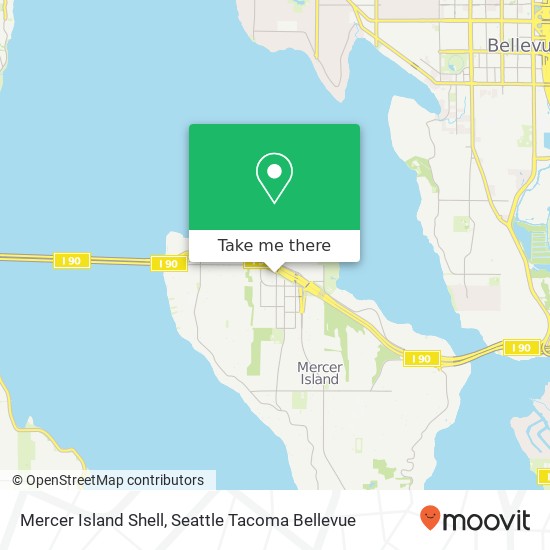 Mercer Island Shell map