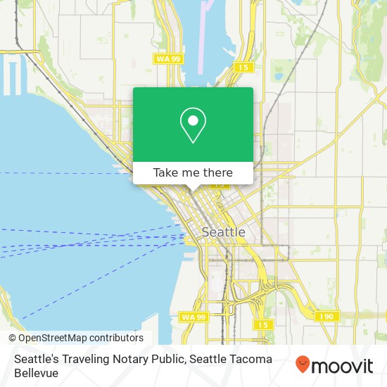 Mapa de Seattle's Traveling Notary Public