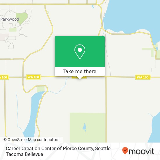 Career Creation Center of Pierce County map
