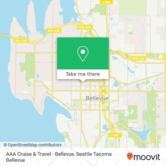 Mapa de AAA Cruise & Travel - Bellevue