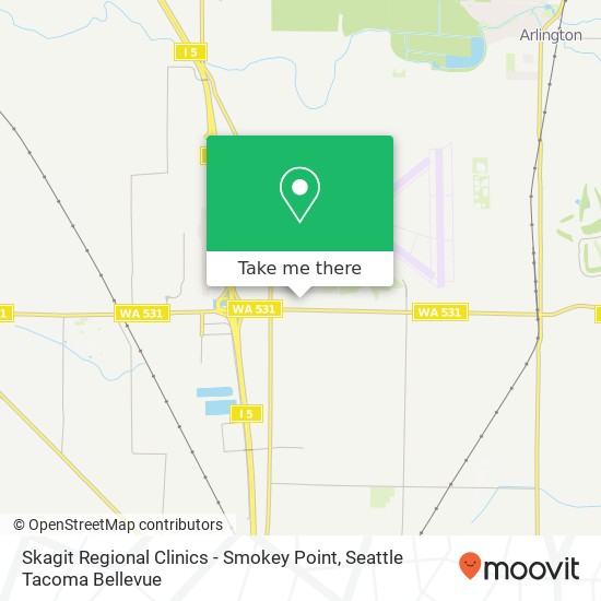 Skagit Regional Clinics - Smokey Point map
