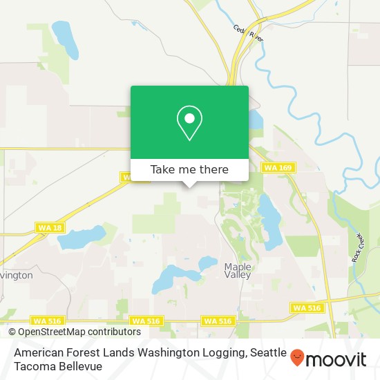 Mapa de American Forest Lands Washington Logging