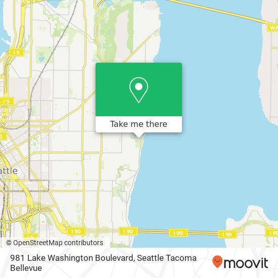 981 Lake Washington Boulevard map