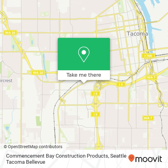 Commencement Bay Construction Products map