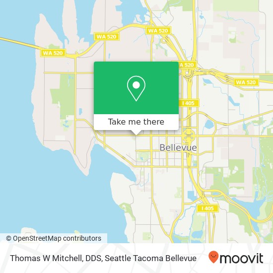 Thomas W Mitchell, DDS map