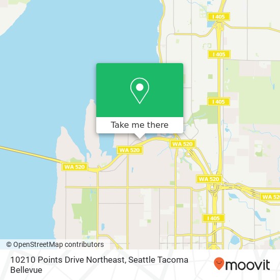 Mapa de 10210 Points Drive Northeast