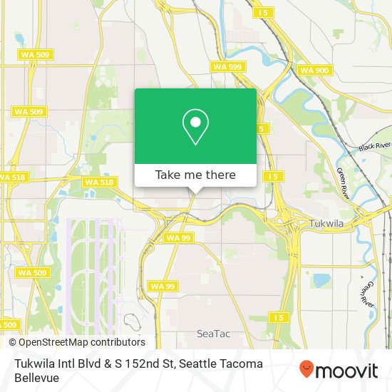 Mapa de Tukwila Intl Blvd & S 152nd St