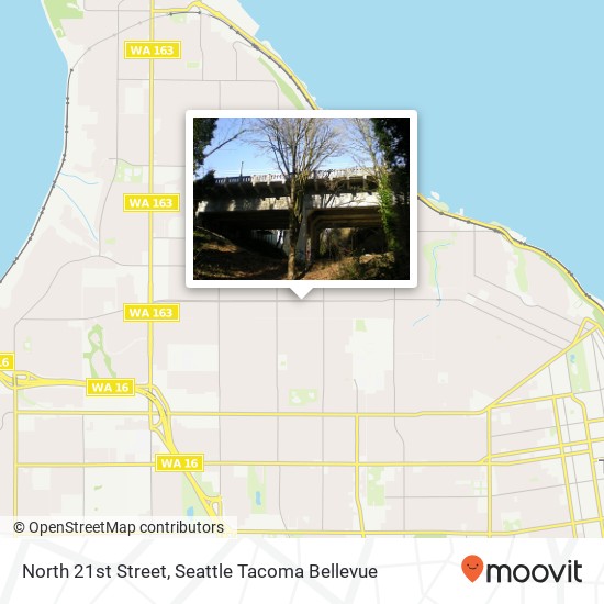 North 21st Street map