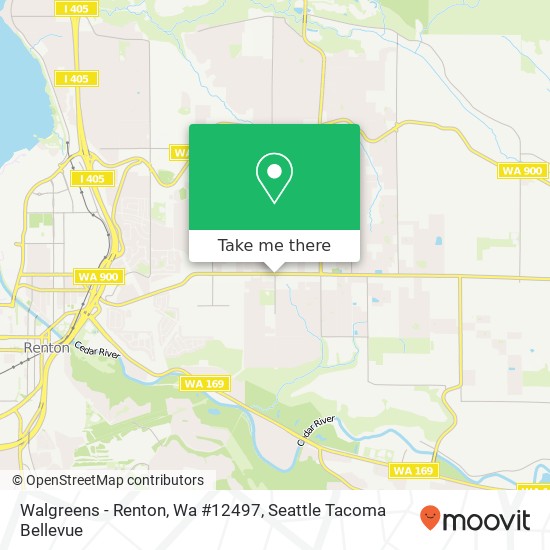 Mapa de Walgreens - Renton, Wa #12497