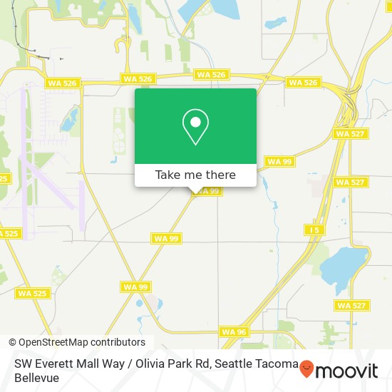 Mapa de SW Everett Mall Way / Olivia Park Rd