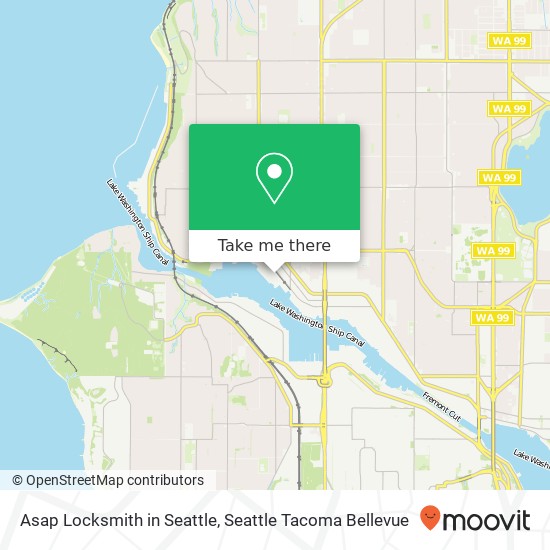 Mapa de Asap Locksmith in Seattle