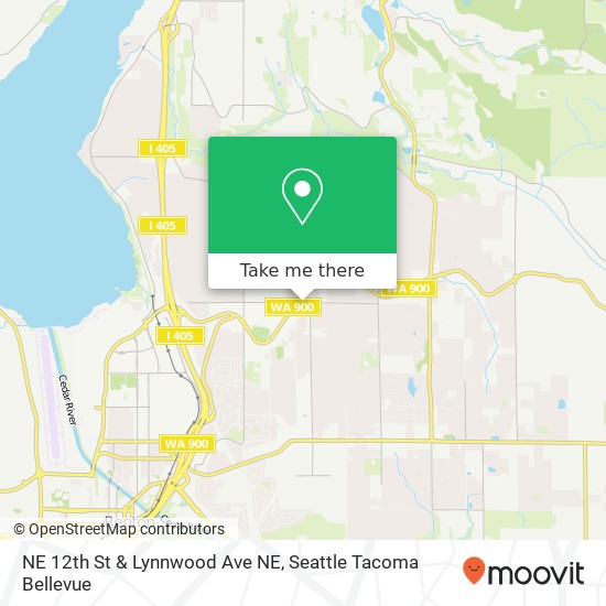 NE 12th St & Lynnwood Ave NE map