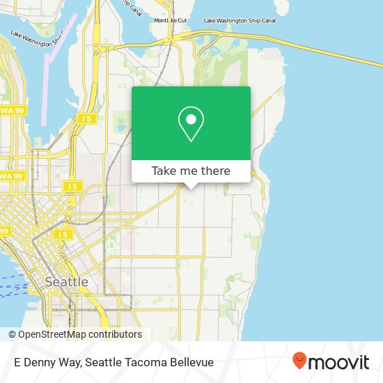 E Denny Way map