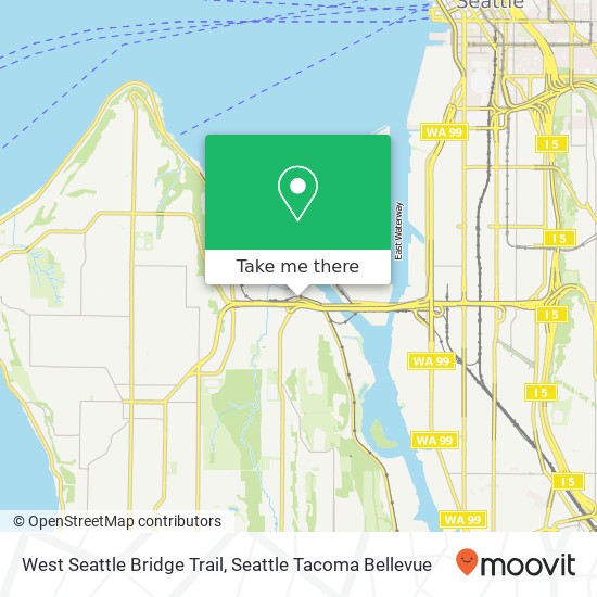 Mapa de West Seattle Bridge Trail
