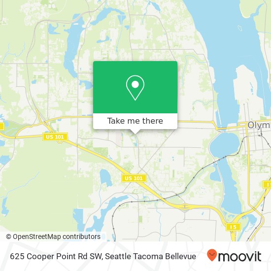 Mapa de 625 Cooper Point Rd SW