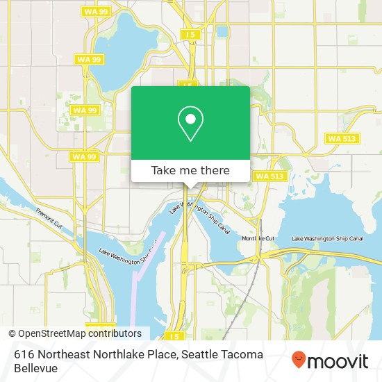 616 Northeast Northlake Place map