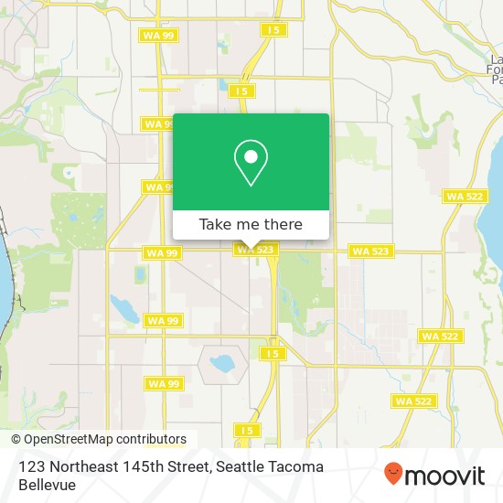 123 Northeast 145th Street map