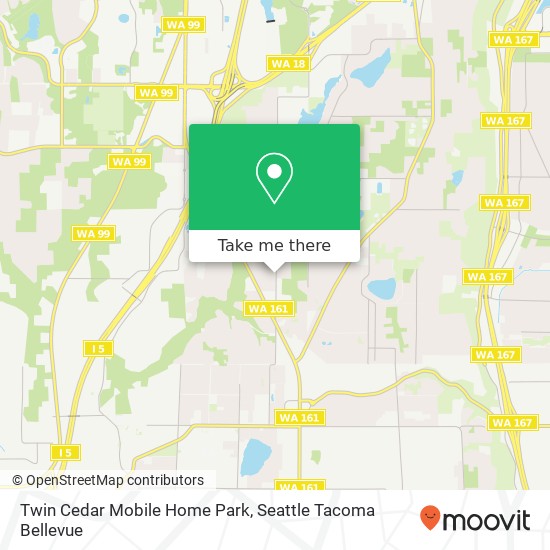 Twin Cedar Mobile Home Park map