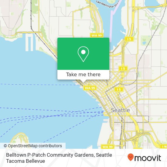 Mapa de Belltown P-Patch Community Gardens