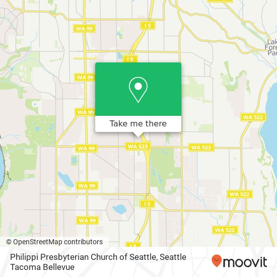 Philippi Presbyterian Church of Seattle map