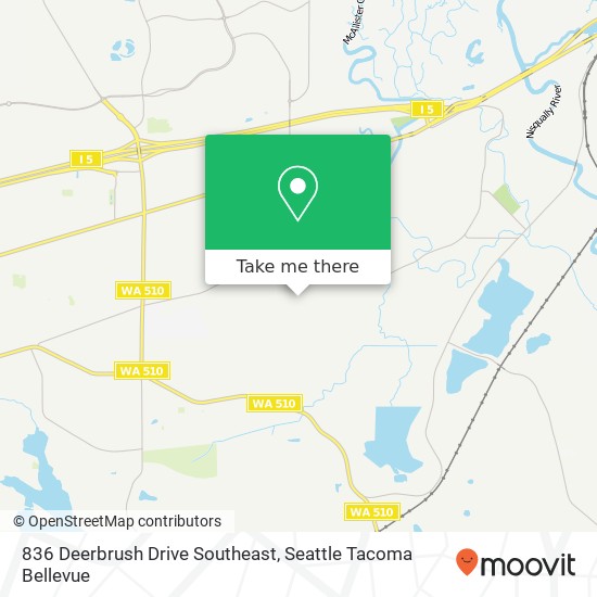 Mapa de 836 Deerbrush Drive Southeast
