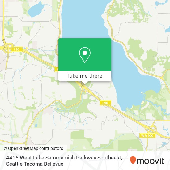 Mapa de 4416 West Lake Sammamish Parkway Southeast