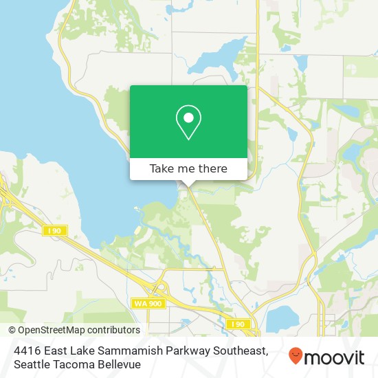 Mapa de 4416 East Lake Sammamish Parkway Southeast