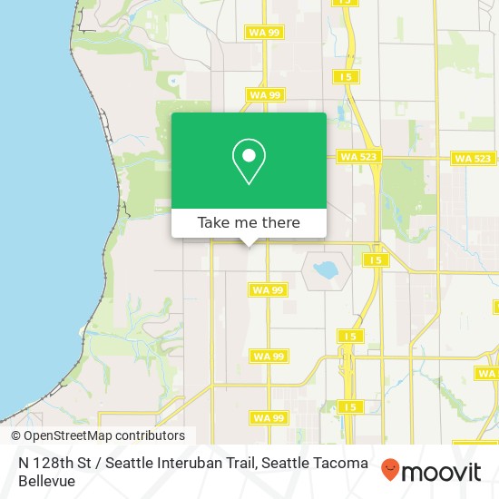 N 128th St / Seattle Interuban Trail map