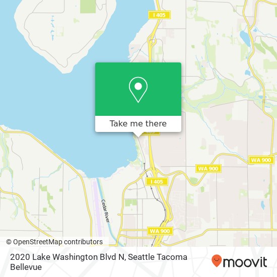 Mapa de 2020 Lake Washington Blvd N