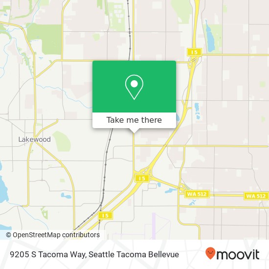 Mapa de 9205 S Tacoma Way