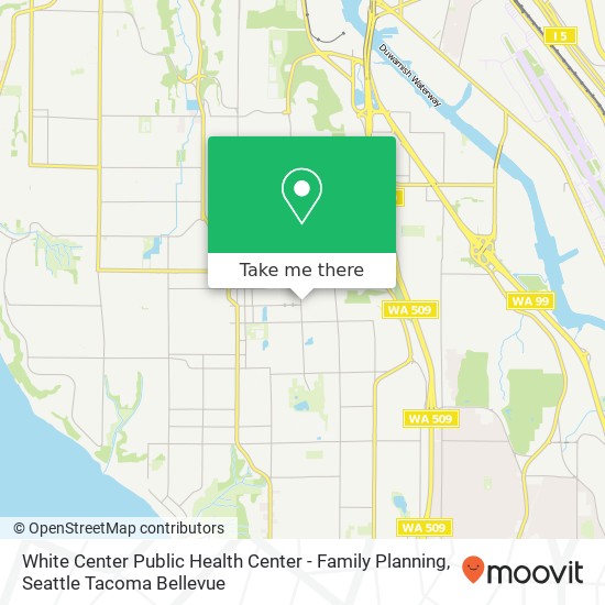 Mapa de White Center Public Health Center - Family Planning