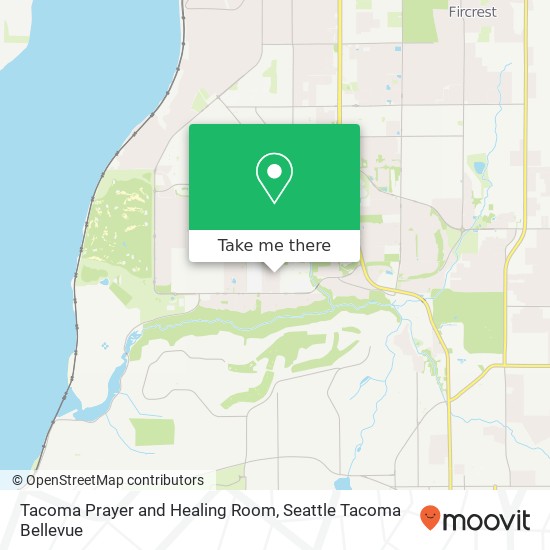 Tacoma Prayer and Healing Room map