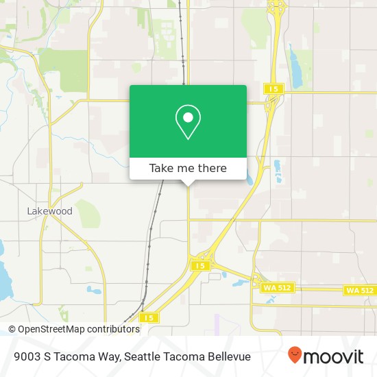 Mapa de 9003 S Tacoma Way