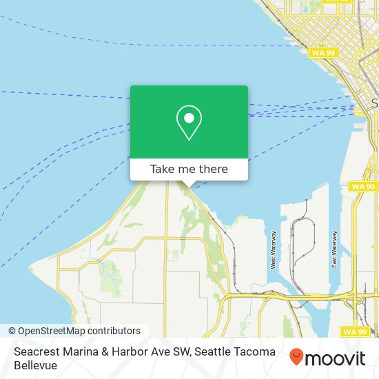 Mapa de Seacrest Marina & Harbor Ave SW