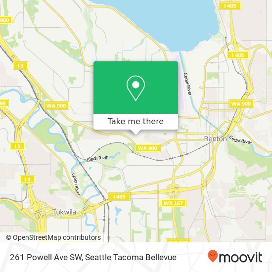 Mapa de 261 Powell Ave SW