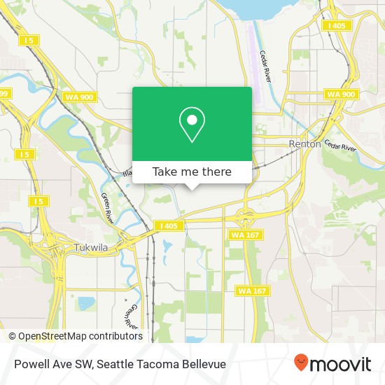 Powell Ave SW map