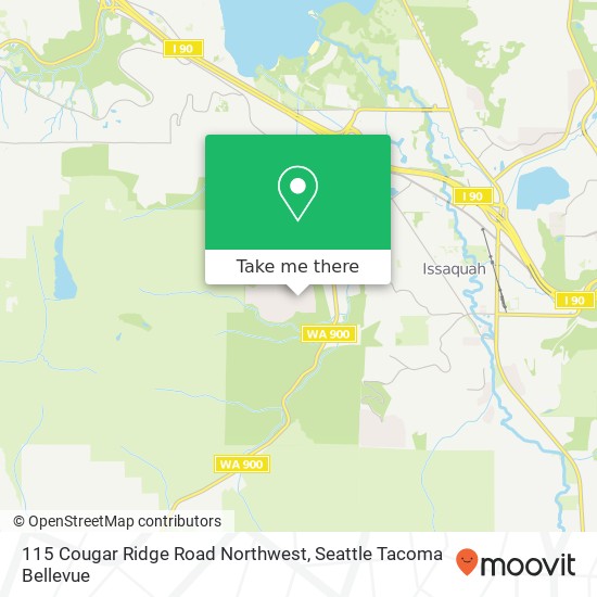 Mapa de 115 Cougar Ridge Road Northwest