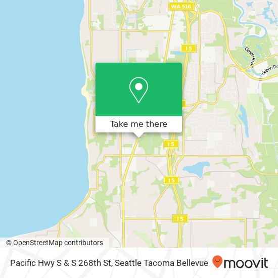 Pacific Hwy S & S 268th St map