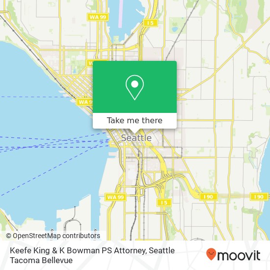 Keefe King & K Bowman PS Attorney map