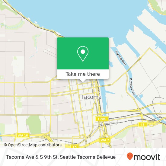 Mapa de Tacoma Ave & S 9th St