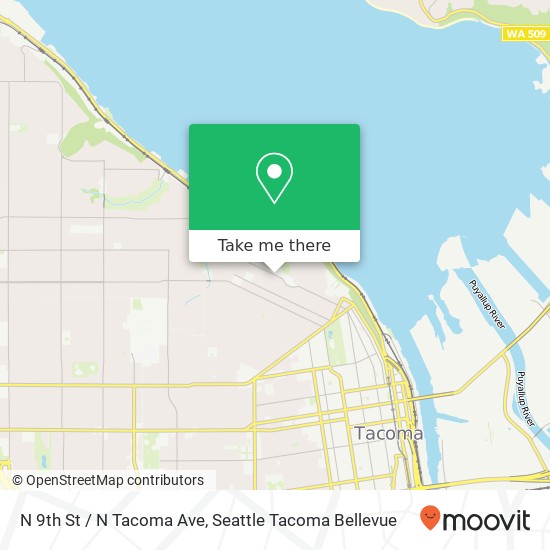 N 9th St / N Tacoma Ave map