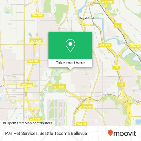 PJ's Pet Services map